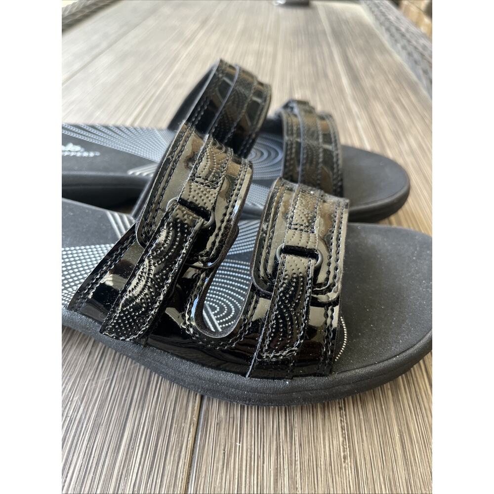 Clarks Cloudsteppers Breeze Piper Slide Sandals Women's Blk Slip-On Comfort - 9M - Picture 10 of 11